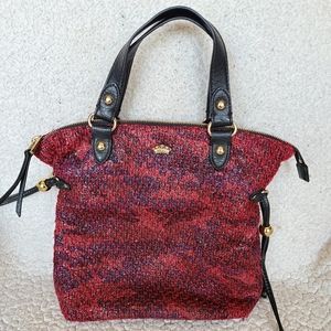 Juicy Couture fabric crochet-like hand bag